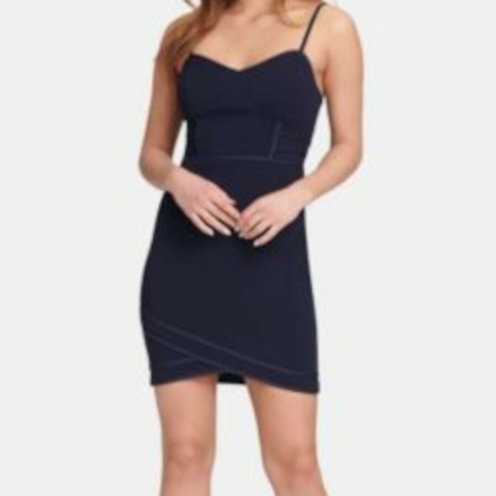(NWT) GUESS NAVY Blue Mini Cocktail Body Con Dress 16